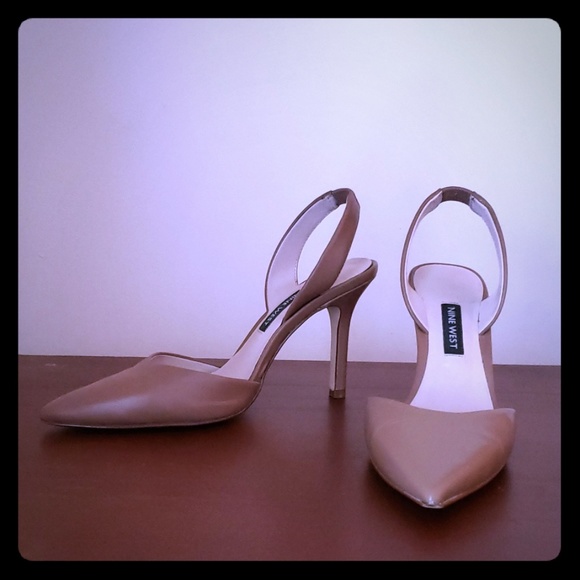 nine west meredith pointy toe slingbacks